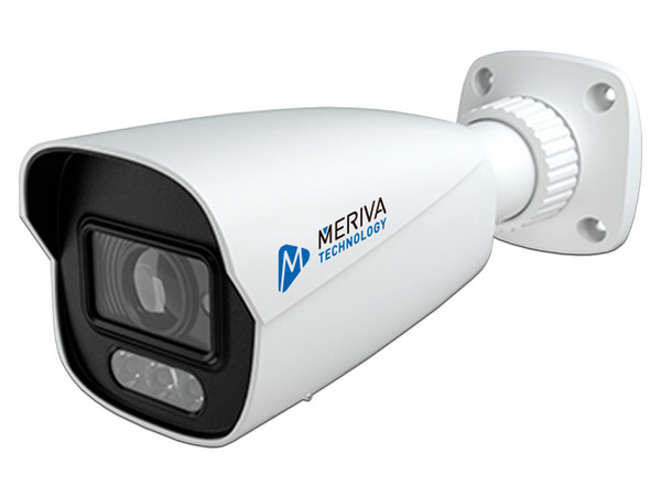 Cámara IP Tipo Bala Meriva Technology MOB-PAM400D de 4MP (2560 x 1440), Lente de 2.8mm, IR hasta 40m, Micrófono Integrado, IP66, Color Blanco.