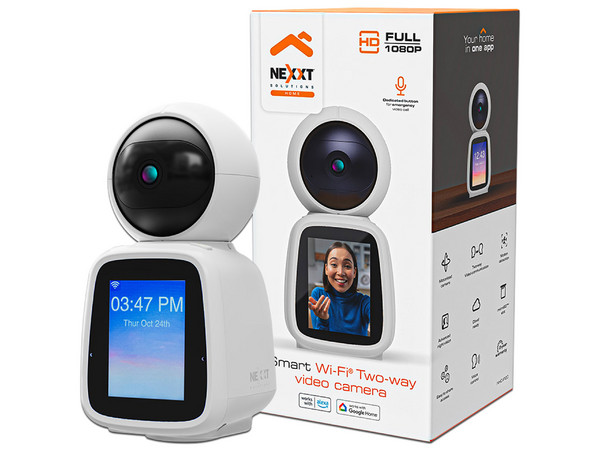 Cámara PTZ de 2 Vías Nexxt NHC-IP20 de 2MP (1920 x 1080), H.264, IR de Hasta 5m, Ranura MicroSD de Hasta 128GB. Color Blanco.
