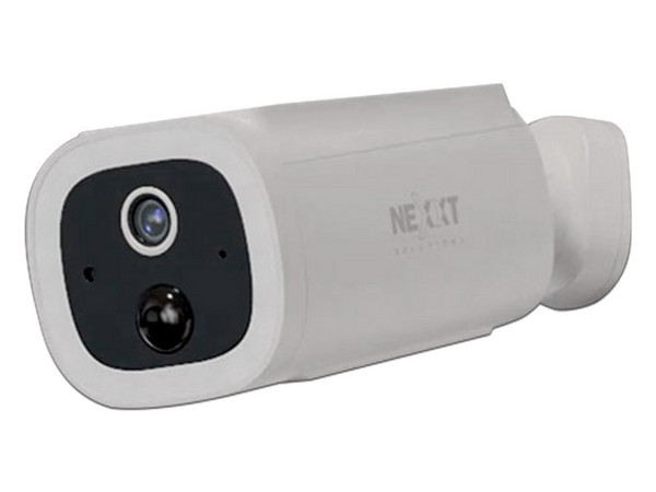 Cámara Nexxt Solutions NHC-OF30S de 4MP (2560 x 1440), Lente de 4 mm, IR hasta 10m, Wi-Fi, Panel Solar Integrado. Color Blanco.