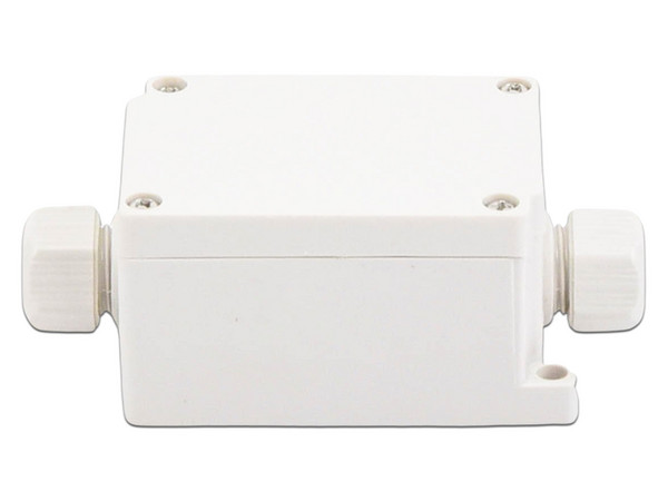 Caja de Conexión Exterior PRECISION PST-TJ-4P con Conexión Lateral para 4 Líneas (doble tornillo). Incluye Glándulas, Color Blanco.