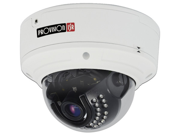 Cámara IP de vigilancia tipo Domo PROVISION de 8MP, IR hasta 25m, IP66, IK10.