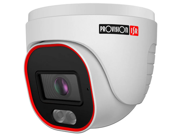 Cámara Tipo Domo Provision ISR de 3MP (2944 x 1656), Lente de 2.8mm, IR hasta 20m, IP67. Color Negro.