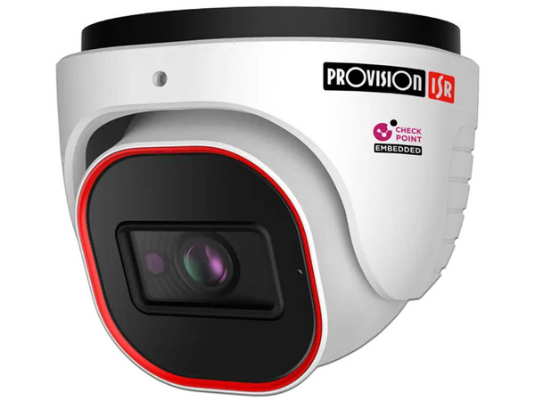 Cámara IP Tipo Domo Provision DI-340IPEN-28-V5 de 4MP, Lente de 2,8 mm, IR hasta 20m, IP67, 2592x1520, Color Blanco.