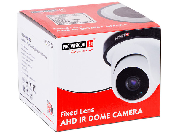 Cámara de vigilancia tipo domo Provision ISR DI-380AHDB36 con tecnología IR hasta 15m con LED IR, Lente 3.6mm, 1.3MP.