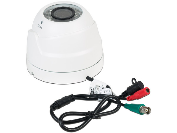 Cámara de vigilancia tipo domo Provision ISR DI-390AHDEVF+ con tecnología IR hasta 25m, 1080p.