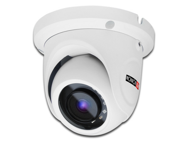 Cámara de vigilancia tipo domo Provision ISR DI-390IP5S36. IR hasta 15m, H.265, 1080p, PoE.
