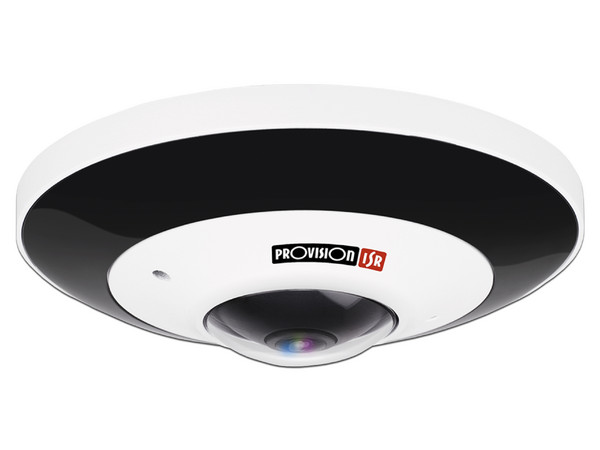 Cámara IP Tipo Fish Eye, 6MP, Antivandalico-IK10, IR, 15mts, PoE, IP66, Onvif, SD-Card-128GB, Microfono, Audio, Ent-Sal Alarma 1ch.