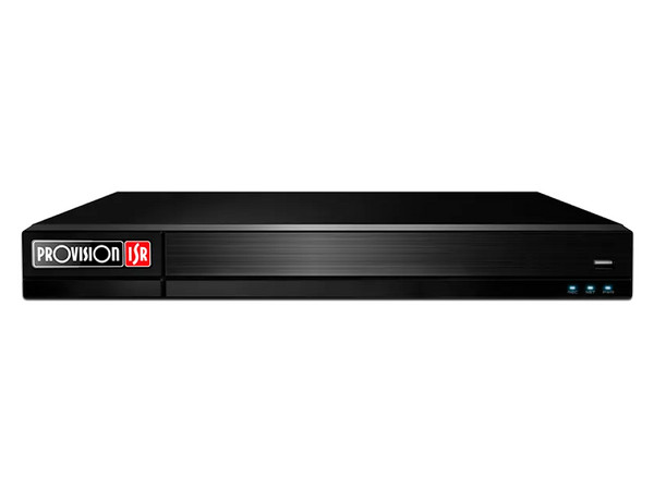 NVR Provision ISR NVR12-16400FAN(1U), 16 Canales, hasta 12MP, HDMI, VGA, Soporta hasta 10TB (Discos no Incluidos), Color Negro.