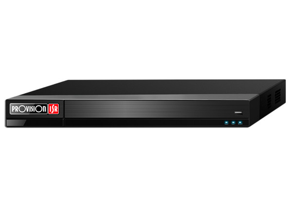 NVR Provision ISR NVR12-32800FAN(1U) de 32 Canales, 2 Bahías de Discos Duros (No incluidos), Color Negro.