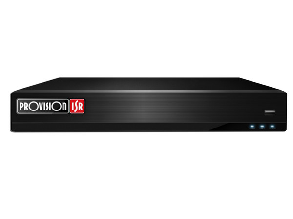 NVR Provision ISR NVR12-8200PFAN de 8 Canales IP, 4K, 8 Puertos PoE, Soporta hasta 8 TB (Discos No Incluidos), Color Negro.