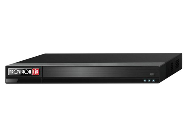 NVR Provision ISR NVR12-8200PFAN de 8 Canales IP, 4K, 8 Puertos PoE, Soporta hasta 8 TB (Discos No Incluidos), Color Negro.