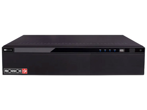 Decodificador de Vídeo Provision NVR16-641600RFAN(2U) de hasta 16MP, 2 Salidas HDMI, 8K y 1080p, 64 Canales. Color Negro.