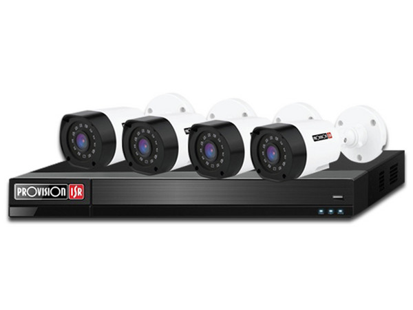 Kit de Vigilancia Provision ISR PAK44-1080P-BALA, 4 Camaras Tipo Bullet (1080p), Incluye DVR de 4 Canales.