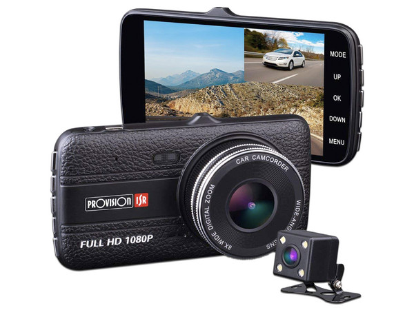 Cámara para automóvil Provision Dash Cam PR-2400CDV de 3MP, soporta Micro SD, Batería recargable.