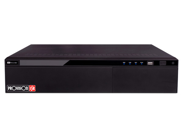 DVR Penta híbrido IP Provisión ISR, 32 Canales, Capacidad para 8 Discos Duros de Hasta 8TB (no incluidos), 4K, HDMI, VGA, Color Negro.