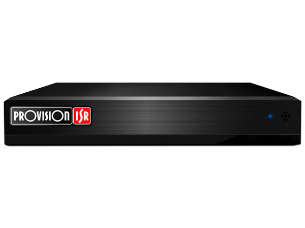 DVR Provision-ISR de 8 canales BNC estandar, Híbrido (AHD, CVI, TVI, CVBS), 4 canales IP adicionales (a traves de la red), no incluye disco duro.