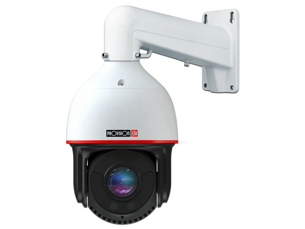 Cámara IP PTZ Tipo Domo Provision ISR Z7-37IPEN-4(IR) de 4MP (2560 x 1440), Lente de 6mm , Zoom Digital hasta x8,IR hasta 400m, IP67. Color Negro.