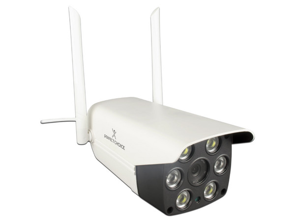 Cámara IP Exterior  Perfect Choice PC-108191  Full HD 1080P, Wi-Fi, visión nocturna, sensor de movimiento.