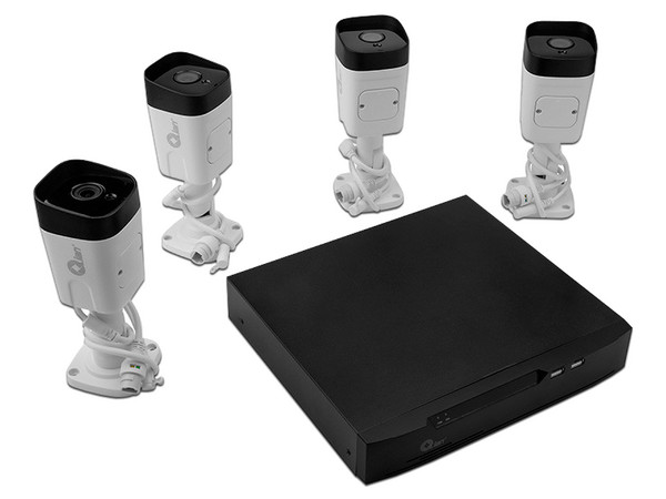 Kit de Videovigilancia Qian QET-N0854, Incluye 1 NVR de 8 Canales, 4 Cámaras Tipo Bala Qian de 5MP QEC-IBUL5.