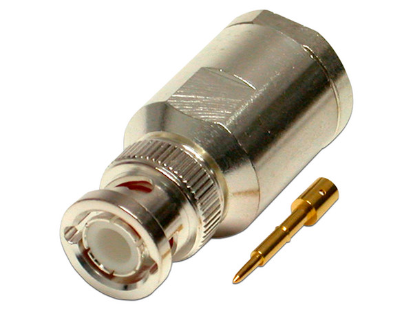 Conector BNC RF Industries tipo rosca para cable BELDEN 9913, 7810A, 8214ANDREW CNT-400 SYSCOM RG8/U-SYS, RFLASH-1113.