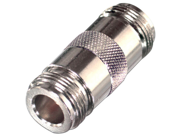 Adaptador tipo Barril RF Industries para 50 Ohms, Conector N Hembra a N Hembra.