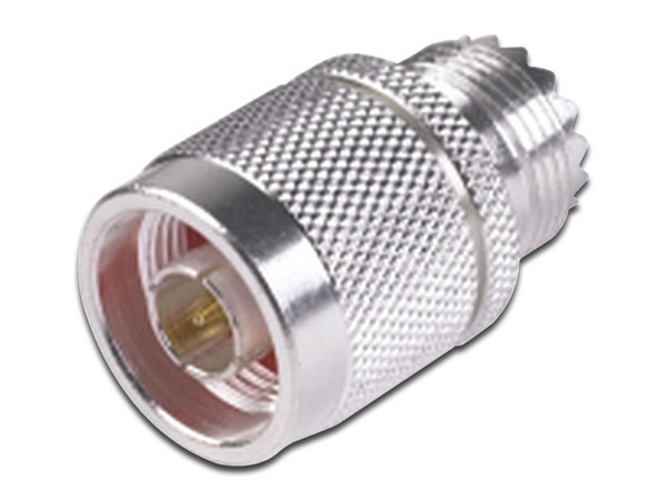 Adaptador en Línea RF Industries de Conector N Macho a UHF Hembra (SO-239).