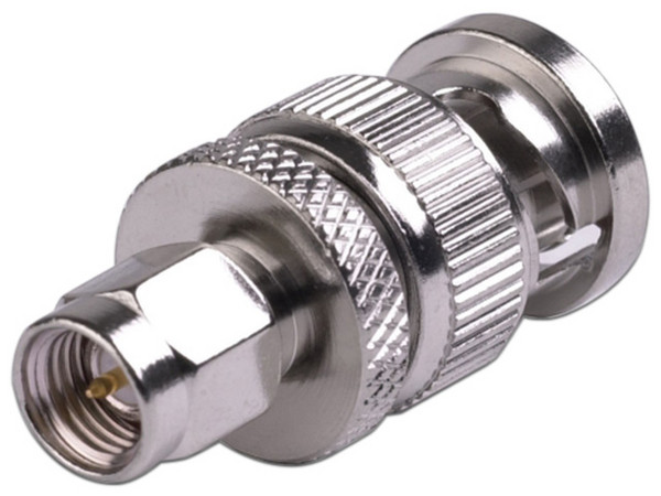 Adaptador en Línea RF INDUSTRIES RSA-3459 de Conector SMA Macho a BNC Macho.