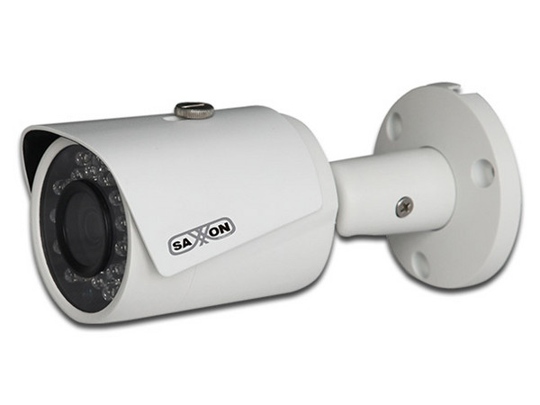 Cámara de vigilancia tipo bullet Saxxon BF2820TM, 4 en 1 HDCVI, HDTVI, AHD, CVBS, de 2MP, 1080p, IR hasta 20 metros, lente fijo de 2.8mm, IP67.
