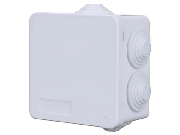 Caja de Conexiones SAXXON PB085 con 7 Entradas, ABS, IP55. Color Blanco.