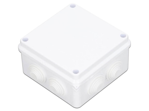 Caja de Conexiones SAXXON PB100 con 7 Entradas, ABS, IP55. Color Blanco.
