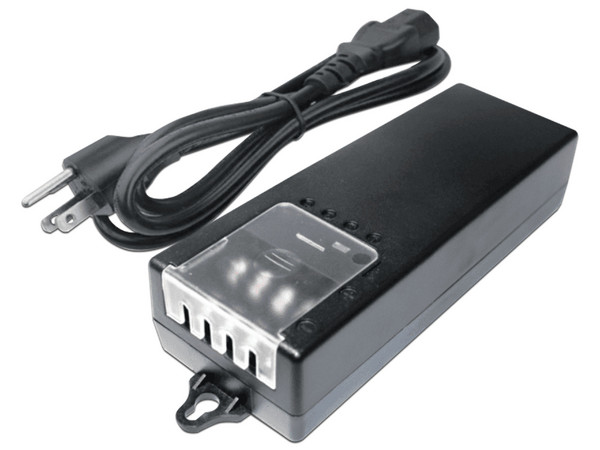 Fuente de Poder Saxxon PSU1250-D4-D de 4 Canales, 12 Vcc, 5A, Protección de Descargas, Color Negro.