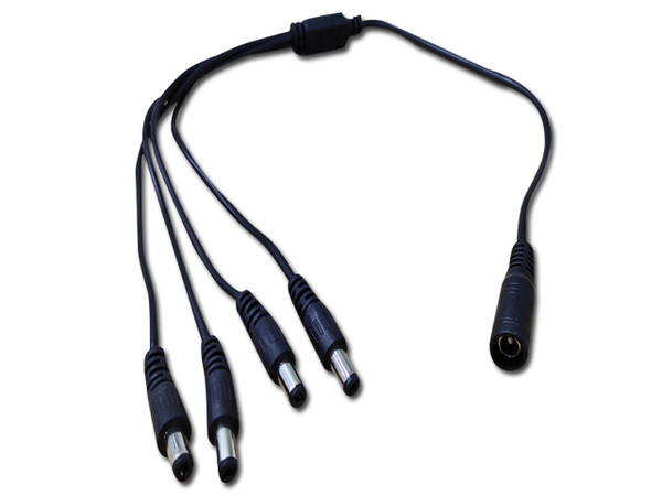 Paquete de Fuente de poder y divisor de energía SAXXON PSU1205DPAQD, 12 V DC, 5A.