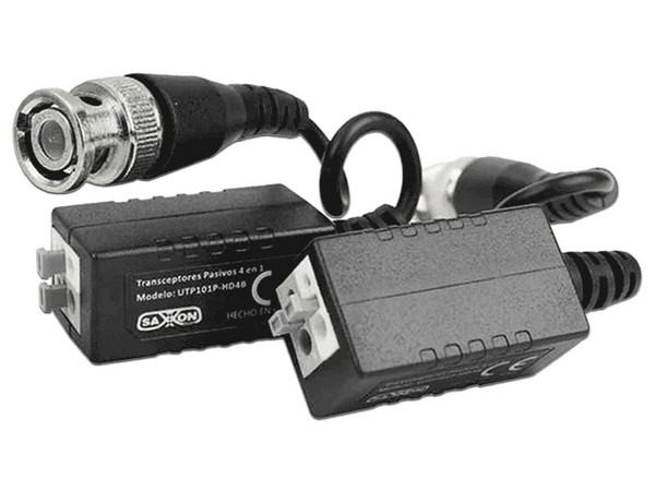 Par de Transceptores Pasivos Saxxon VB-03, Soporta Hasta 8MP 4K, BNC-UTP, HDCVI/AHD/TVI/CVBS, Hasta 300m.