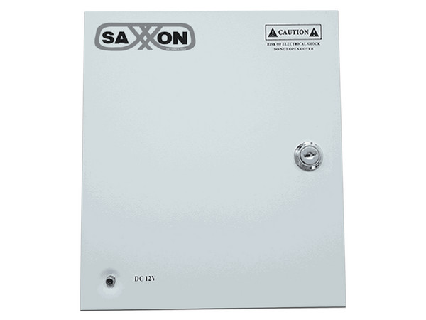 Fuente de Poder Profesional Saxxon SX-30A-18CH para 18 cámaras, 12Vcd, 1.6A por canal, Protección contra sobrecargas.