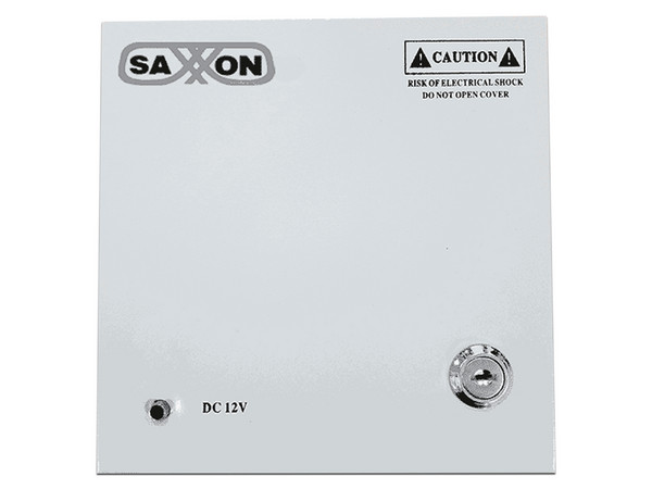 Fuente de Poder Profesional Saxxon SX-5A-4CH para 4 cámaras, 12Vcd, 1.1A por canal, Protección contra sobrecargas.