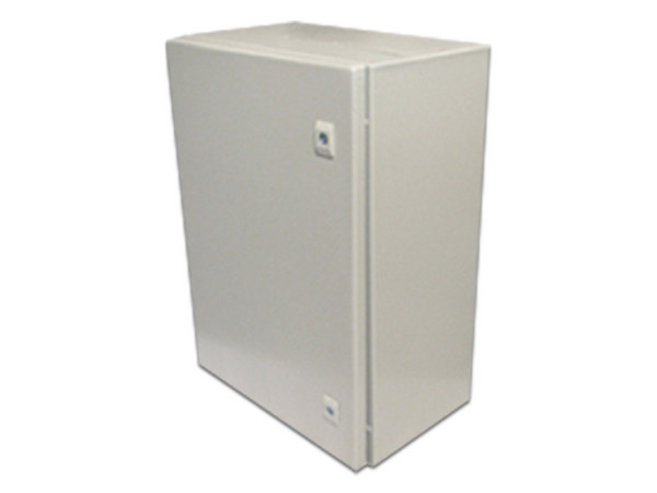 Gabinete Metálico para Exteriores SBE Tech, Protección IP65, Canal para Lluvia, Color Blanco.