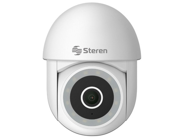 Mini Cámara IP Steren CCTV-233 de 3 MP (2304 x 1296), Visión Nocturna, H.265, Wi-Fi, IP65. Color Blanco.