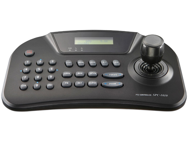Teclado de control PTZ Samsung SPC-1010, para cámaras CCTV, controla hasta 255 cámaras. Color negro.