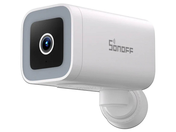 Cámara IP Tipo Bala Sonoff CAM-B1P de 2K HD, Detección de Movimiento, Wi-Fi, Ranura MicroSD (No Incluida), Comunicación de Hasta 15m, Compatible con Alexa y Google Home. Color Blanco.