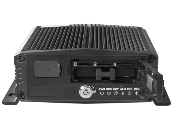 DVR Móvil Streamax XMR406NAHD de 4 Canales AHD, 2 Canales IP, 4G y GPS, Ranura MicroSD. Color Negro.