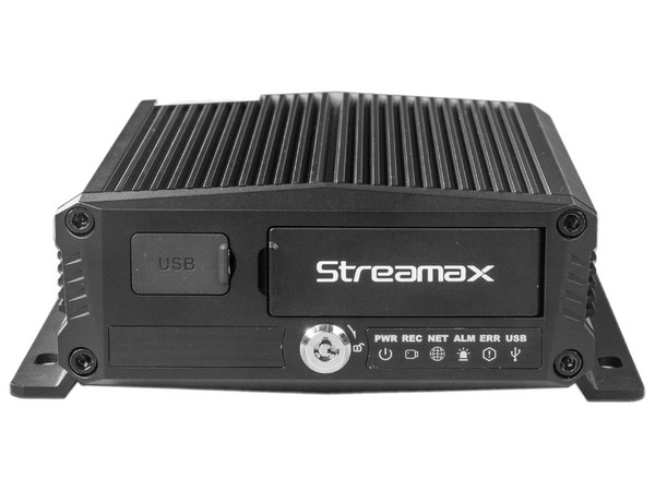 DVR Móvil Streamax XMR406NAHD de 4 Canales AHD, 2 Canales IP, 4G y GPS, Ranura MicroSD. Color Negro.