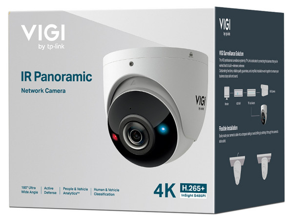 Cámara IP Tipo Domo TP-Link InSight S485PI de 8MP (3840 x 2160), Lente de 2.8mm, IR hasta 10m, IP67. Color Blanco.