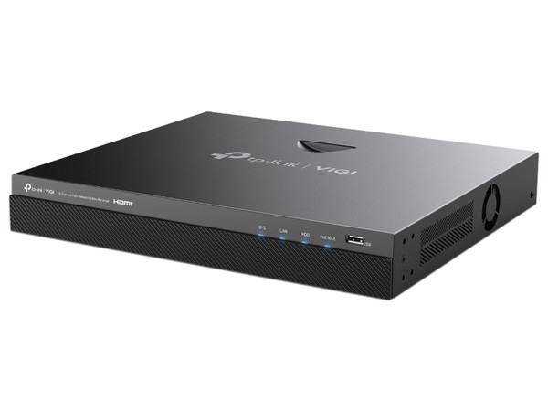 NVR TP-Link NVR2016H-16P, 16 Puertos PoE+ de 10/100 Mbps, Salida de video HDMI (4K), VGA, No Incluye Disco Duro. Color Negro.