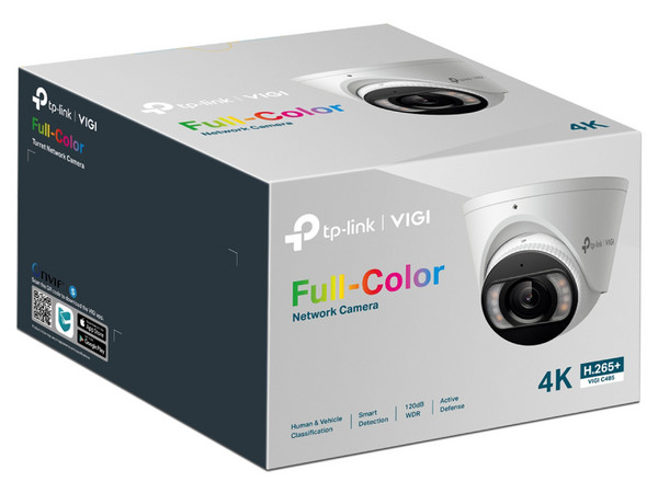Cámara IP Tipo Domo Tp-Link VIGI C485 de 8MP (3840 x 2160), Lente de 2.8mm, IR hasta 30m. Color Blanco.