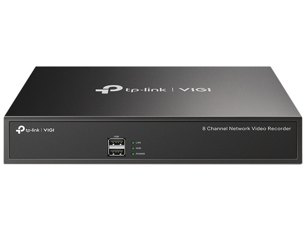 NVR TP-Link VIGI NVR1008H con 8 canales, soporta hasta 10TB (no incluye Disco Duro).