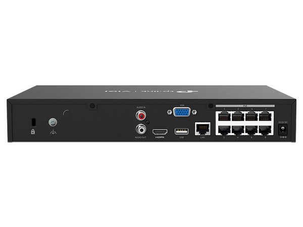 NVR en Red TP-Link VIGI NVR1008H-8P, 8 Canales, PoE, 4K a 60Hz, 1 Puerto Ethernet, Color Negro.