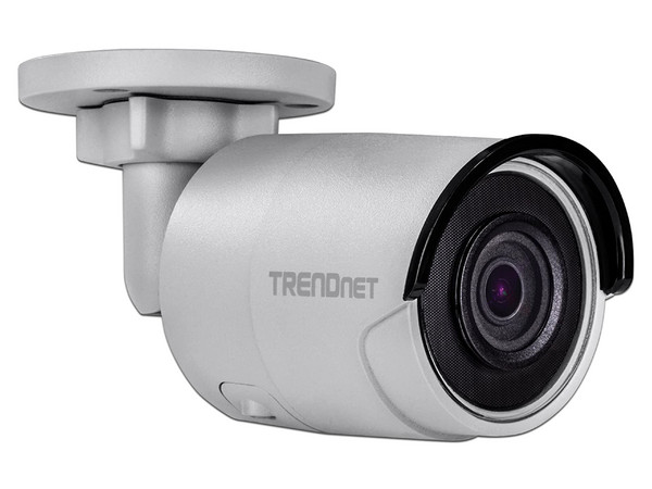 Cámara de vigilancia tipo bullet TRENDnet TV-IP1314PI para interior y exteriores, 4MP, IR hasta 30m, IP67, PoE.