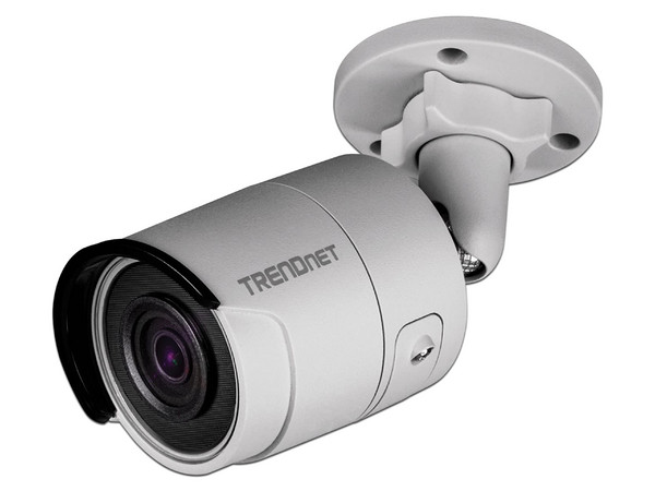 Cámara de vigilancia tipo bullet TRENDnet TV-IP1314PI para interior y exteriores, 4MP, IR hasta 30m, IP67, PoE.