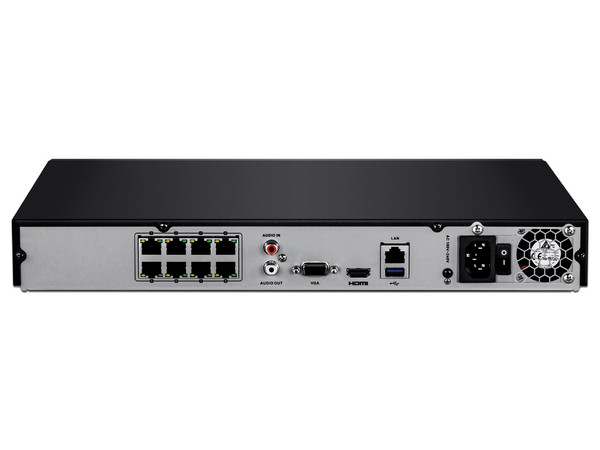 NVR Trendnet IP de 8 canales de video, HDMI, VGA, soporta hasta 12TB (no incluido).