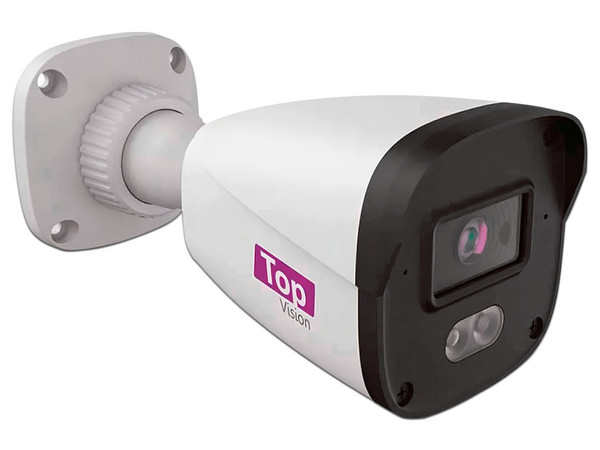 Cámara HD Bullet Topvision TBDL200A, 2MP, AHD/TVI/CVI/SD, 2.8mm, 30m IR, Luz Dual, Micrófono Integrado, IP67, Carcasa Metal-Plástica.